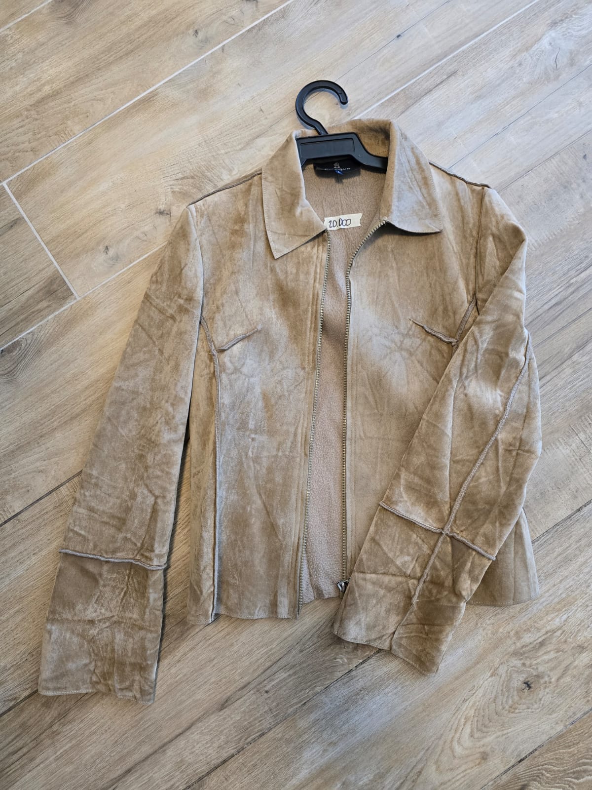Chaqueta Gamuza Beige Safari